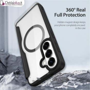 Dux Ducis Skin X Pro dirbtinos odos juodas dėklas su magsafe (Samsung Galaxy S26 Plus) Dux Ducis Skin X Pro dirbtinos odos juodas dėklas su magsafe (Samsung Galaxy S26 Plus)